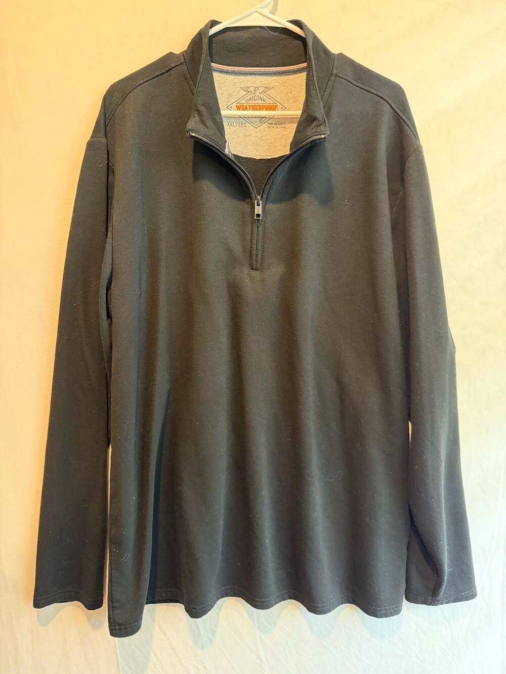 Original Weatherproof Vintage Men's Quarter Zip Pullover  XXL